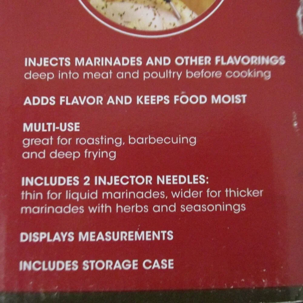 Grill Stainless Steel Meat Marinade Injector 2 oz Flavor Cooking Grilling BBQ
